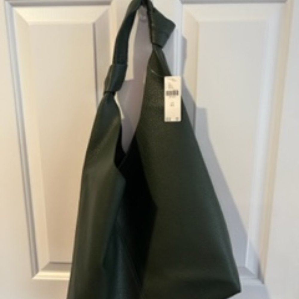 Anthropologie - NWT Knotted Slouchy Faux Leather Bag
